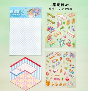 [SG]  Sweet Landscape Stickers Miniature Childrens 3D Notebook Material Decoration DIY Stickers