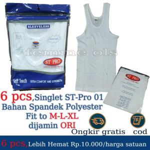 Femme Ols 3pcs Singlet Pria Dewasa Kaos Dalaman ST PRO 01 M L XL Premium