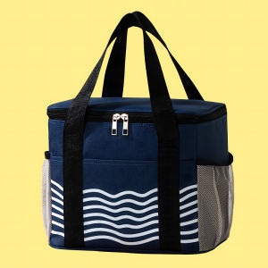Wave Design Insulated Lunch Bag Large Capacity Waterproof Food Storage Tote B155
