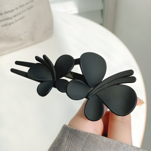 JH Jepit rambut kupu-kupu doff 11cm untuk perempuan dewasa aksesoris rambut cantik dan elegan