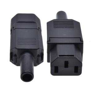2Pcs 3Pin Electrical Power Plugs Adapters 10A 250V IEC320 C13 Female Connectors For Home Office