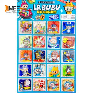 20pcs Party Gift Paper Puzzle Labubu Pad For Party Gif- Loot bag filler