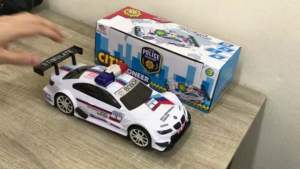 รถตํารวจวิ่งชนถอย มีเพลง มีไฟ มีฝาครอบล้อเข็นเล่นได้ TK-89-3389B