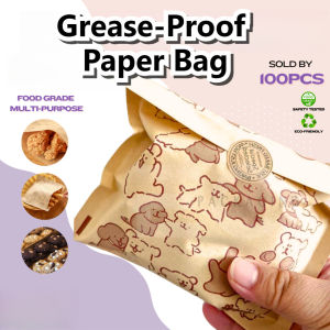 100Pcs Greaseproof Paper Bag Pouch Food Wrapper Sandwich Pouch Fried Chicken Fried Pouch Snack Bag