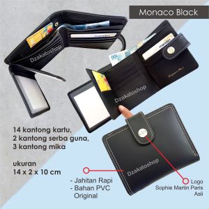 Dompet Cewek Sophie Martin Paris Monaco Hitam Barbora Black Dark Pink Wanita Kekinian Viral 2025 Import Mewah Simple Tapi Elegan Promo Terbaru Branded Korea Lipat Premium Besar Shoope Shopy Sopy Jumbo Serba Guna Multifungsi Kartu