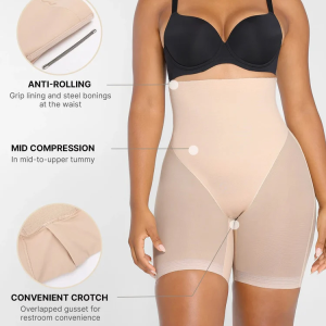 [Secret Of The S-Curve] Smooth Mesh Hip-Lifting And Tummy-Control Pants Enhances Curves And Shapes The Body Breathable Shapewear