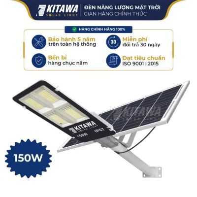 Đèn Bàn Chải Năng Lượng Mặt Trời 150W Ánh Sáng Vàng KITAWA BC1150-V