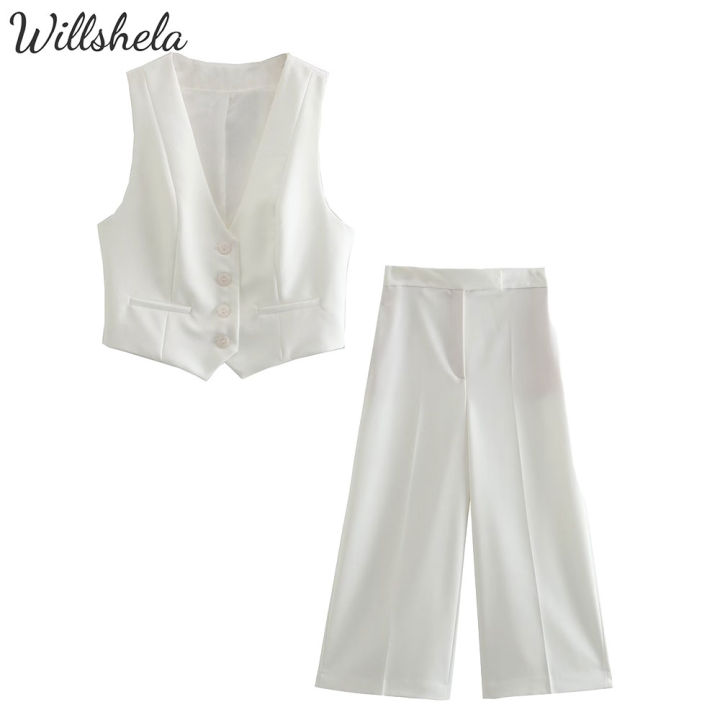 GETADME Willshela Women Fashion Knitted Patchwork Pleated Side Zipper Midi Skirt Vintage High Waist Female Chic Lady Skirts
