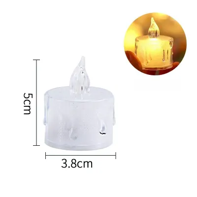 TURTLE Refraction Electronic LED Light Clear Battery Candle Light For Home Christmas Wedding Party