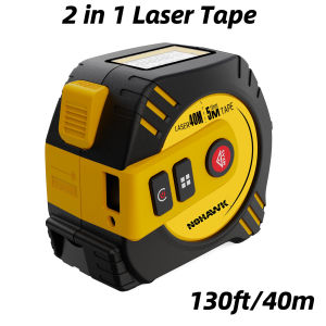 Nohawk 40m/80m Laser Tape Measure 2 In 1 Digital Tape Measure Exact Laser Rangefinder Steel Tape Measure for Interior Decoration