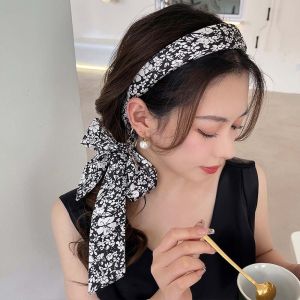 YOCKY Cute For Girls Summer Ribbon Printing Braided Hair Hoop Silk Scarf Headband Women Hair Hoop Sponge Hair Hoop Korean Hairbands