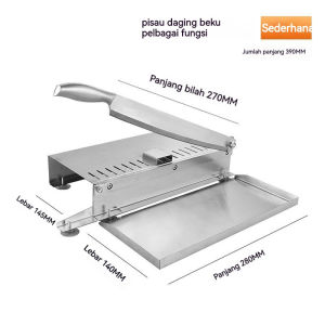 Pemotong Daging Beku Pisau Potong Tulang Pisau Manual Baja Tahan Karat Mesin Pengiris Daging Beku 切片机 切肉器