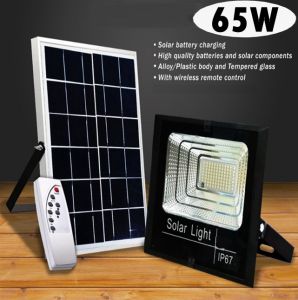 65W Energy Saving Solar Light High Brightness LED Lamp Outdoor Waterproof Solar Panel with Smart Remote Control