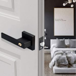 【High Quality】 Warranty Geneva Series Oil Rubbed Bronze Entry Door Knob with Key Removable Latch Plate Door Lock Set for Exterior Door and Front Door