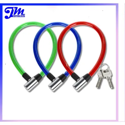 Gembok Sepeda Kawat 70cm Dengan Kunci Gembok Sepeda Helm Cable Lock