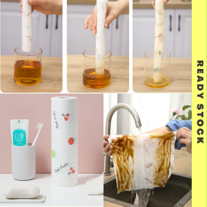 Disposable Kitchen Wet And Dry Lazy Wipes Multipurpose Kitchen Tissue Rolls Wipes