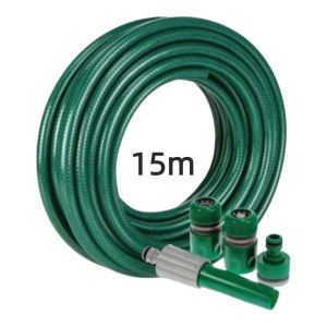 ADDO Memory Garden Hose Set 5/10/15/20m with Nozzles Plastic Water Pipe Durable Soft Flexible Sprinkler Soaker Hose GardeningCleaning