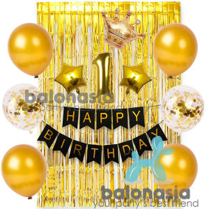 Balonasia Bunting Flag Fancy Set Confetti Crown