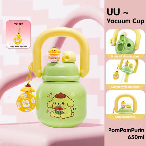 Sanrio Kuromi childrens insulation cup large-capacity cold and hot water bottle food-grade 316 portable water cup 650ML water bottle