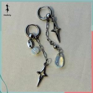 ส่วนลด 10 บาท สำหรับการซื้อ 1 ชิ้น ต่างหูแฟชั่นจี้โพลาริสน่ารักต่างหู Y2k โกธิคต่างหูสแตนเลสต่างหูห้อยของขวัญ