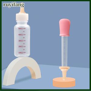 ruyifang จุกนมซิลิโคนสำหรับแมวขนาดเล็กจุกนมสำหรับให้อาหารสัตว์เลี้ยงสำหรับลูกแมวทารกแรกเกิด