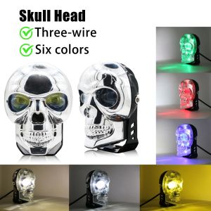 2PCS Mini Driving Light for Car Motorcycle Spotlight colorful light waterproof shockproof