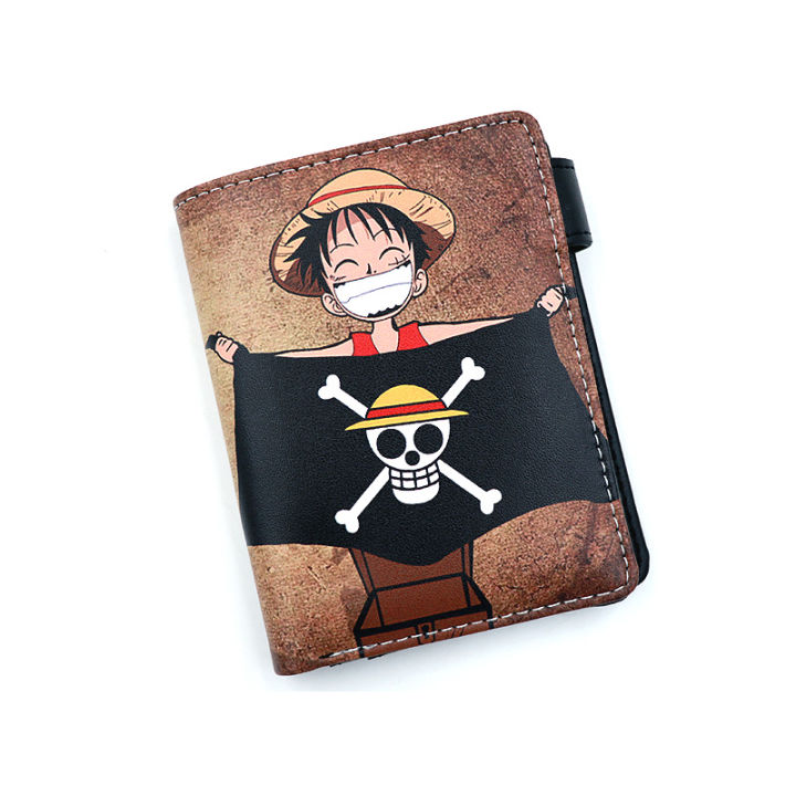 Anime Synthetic Leather Wallet Monkey D Luffy Card Holder Boys Purse B