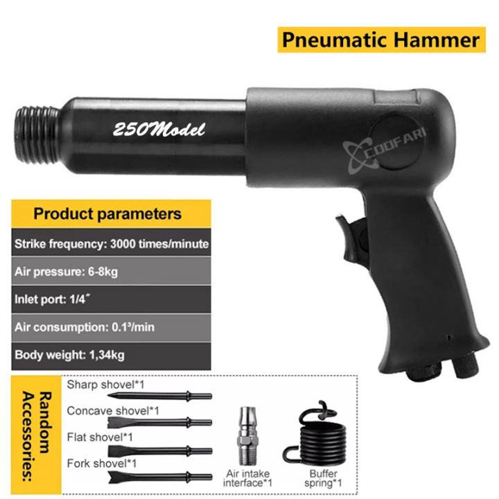 Industrial Air Chisel Pneumatic Hammer Shovel Tool Kit Air Compressor ...