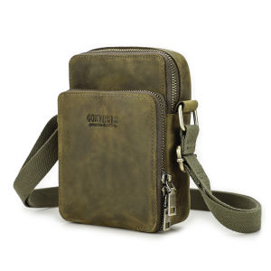 Genuine Leather Men Mini Crossbody Bags Messenger Bags Traveling Casual Small Shoulder Bag Male Handbag