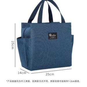 Large capacity lunch bag Portable insulated lunch box Handbag Outdoor picnic lunch bag Large Oxford cloth waterproof insulated lunch bag【COD】