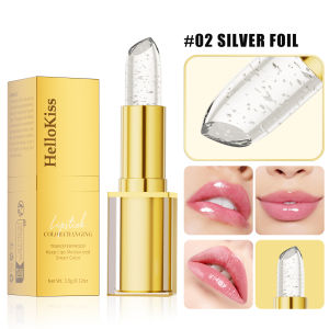 Jelly Gradient Lipstick Cup Non-stick Gold Foil PH Color Changing Lip Balm Long Lasting Hydrating Moisturizing Makeup Lipstick