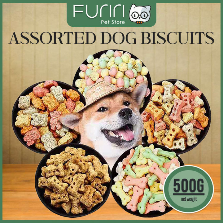 Furiri 500g Bottle/Bag Dog Biscuits Mix Flavors Milk Bun Beef Bone