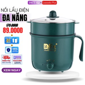 Nồi Lẩu Điện Mini Đa Năng Chống Dính 18cm Tặng Kèm Giá Hấp Có thể Chiên Xào Nấu ăn nấu cơm nấu lẩu mini phù hợp cho sinh viên dân văn phòng