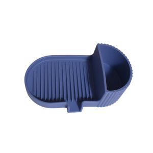 RANZH Portable Silicone Soap Dish Inclined Drain Solid Color Self Draining Soap Box Creative Space Saving Drainable Soap Holder Kitchen Use