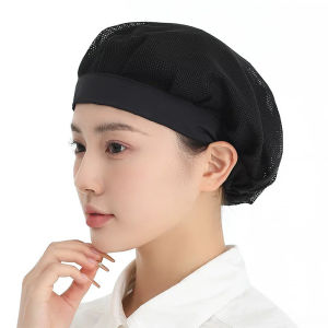 Chef Hat Kitchen Cooking Chef Cap Food Service Hair Nets Chic Work Accessories Women Bandage Adjustable Cap Solid