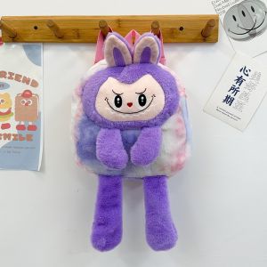 LABUBU plush doll backpack cute cartoon doll bag plush bag gift for children