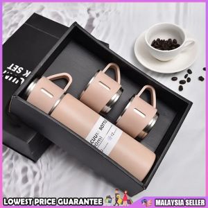 6xGIFT Vacuum Thermos Bottle Insulated Flask 500ML Tumbler Keep Hot And Cold 304 Stainless Steel Double-Layer Water Bottle Cup Best Gift Set Gift Box 保温杯保温瓶