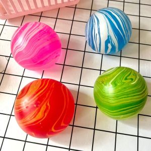 MUSASI Soft Rubber Colorful Stress Balls Stress Relief Silicone Stress Relieving Toy Maltose Style Round/Heart Shape Sensory Toy Office Use