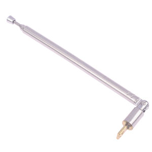 Christmas gift 【AYLMER】 1Pc 4 Section Telescopic Stainless Steel AM FM Radio Antenna Universal Head Speaker Radio Pull Rod