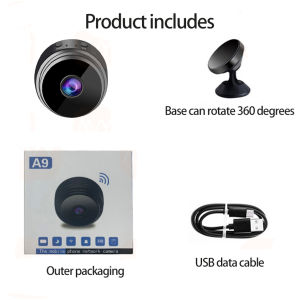 A9 V380pro HD 1080P Hidden Spy IP Camera WiFi Wireless Network Monitor Security Cam