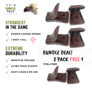 [2 Pack Free 1] Hippo Snap Trap Rat Trap 6 PC Bundle | Mouse Trap
