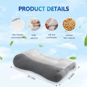 หมอนเมมโมรี่โฟม ทรง contour หมอนเมมโมรี่โฟมที่นุ่มสบาย สามารถวาง Pill pack ไว้ที่ด้านหลังของแกนหมอน รองรับการแบ่งพาร์ติชั่น 3 มิติ พอดีกับส่วนโค้งของด้านหลังคออย่างแม่นยำ