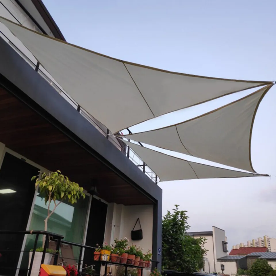 Sun Shade Sail Triangle Sunshade Net Waterproof Shade Canopy
