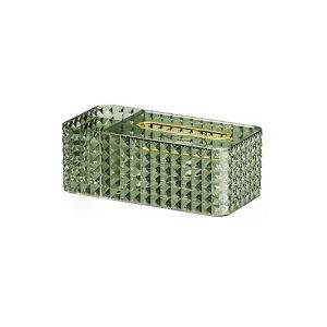 LD-C969 Kotak Tisu Diamond Serbaguna dengan 2 Slot Penyimpanan Remote / Tempat Penyimpanan Tissue