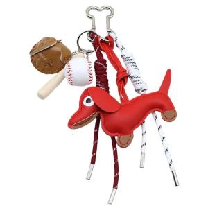 Lovely Sausage Dog Keyring Braided Rope Bag Pendant Chocolate Keychain Car Key Chain Bag Decorations for Woman and Girl