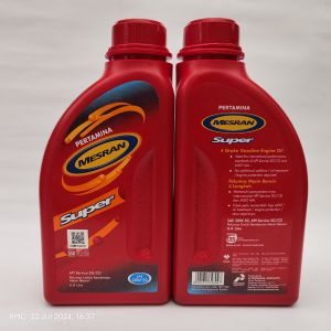 1 DUS OLI MESIN MOTOR MESRAN SUPER 20W-50 0.8 LITER ISI 24 BOTOL