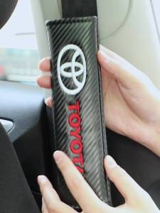 2pcs/set Car Seat Belt Cover Carbon Fiber Universal Shoulder Pad Seatbelt Auto Safety Belts Shoulder
