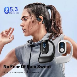 1/2PCS Bluetooth Headphone Digital Display Single Earbud Ultra Long Standby Earphone with Mic