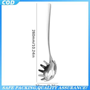 (COD) Spoon Multifunctional Noodle Spoon Food Strainers Stainless Steel Spaghetti Server Pasta Colander Ladle Noodle Strainer Tool