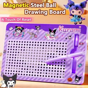 Kuromi Magnetic Steel Ball Drawing Board Sanrio Decompression Educational Magnetic Toy Gift